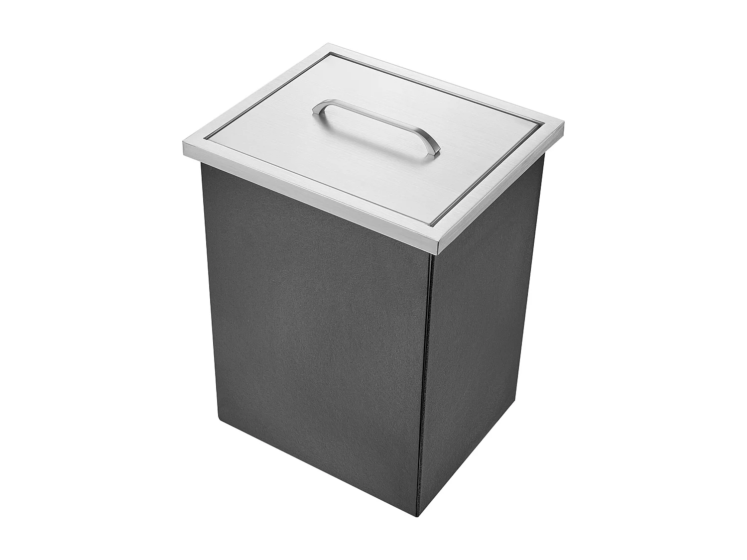 Coffre à Glace Encastrable SucceBuy, 35,6 x 30,5 x 45,7 cm, Glacière en Acier Inoxydable avec Couvercle