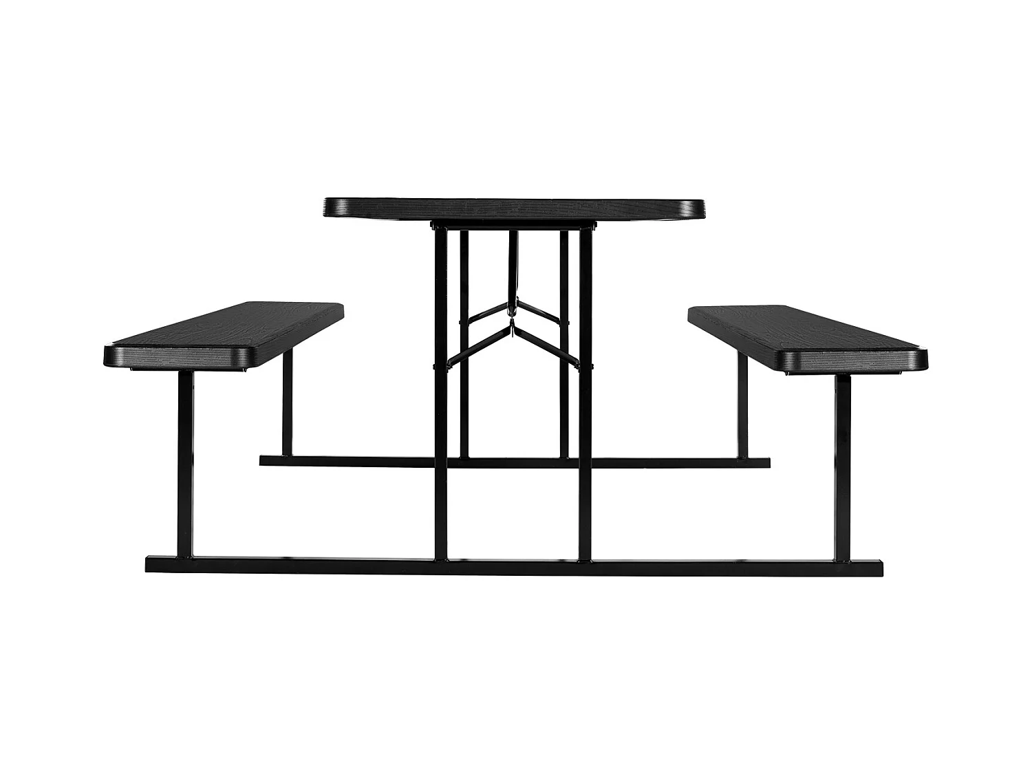 Table de Pique-Nique, SucceBuy Table de Pique-Nique Pliable en Acier 1800 mm avec Bancs pour Jardin et Patio