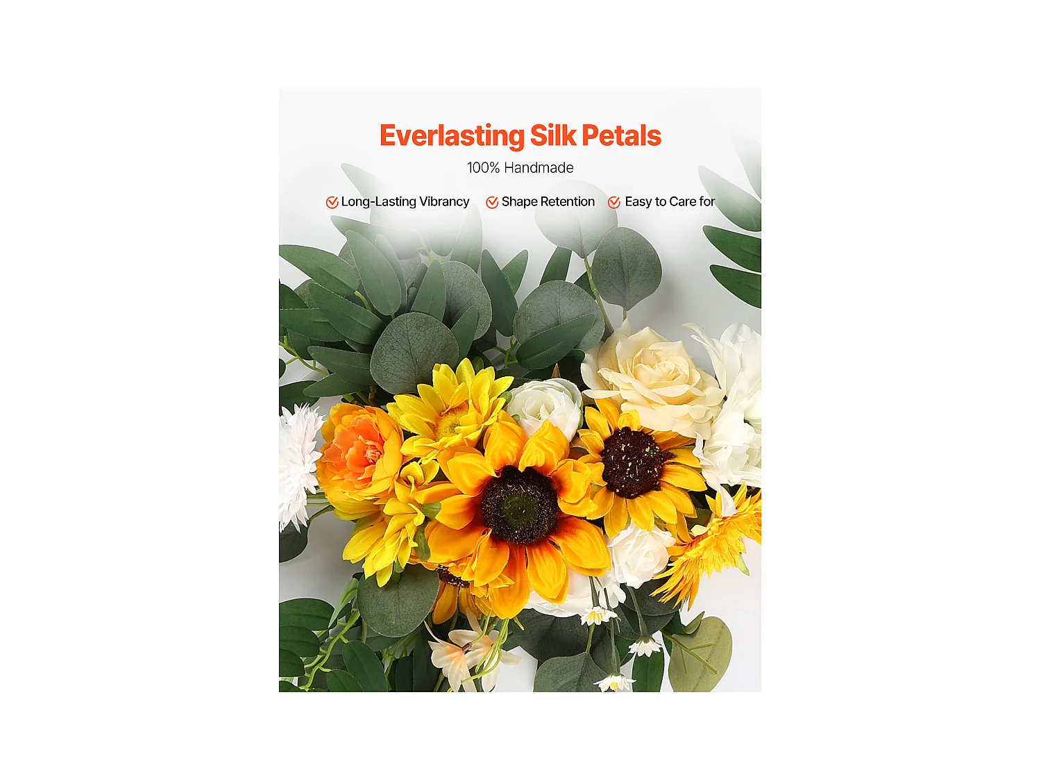 Arche de Mariage SucceBuy Kit de Fleurs Artificielles pour Arche de Mariage - Jaune, 2 Fleurs et 1 Rideau