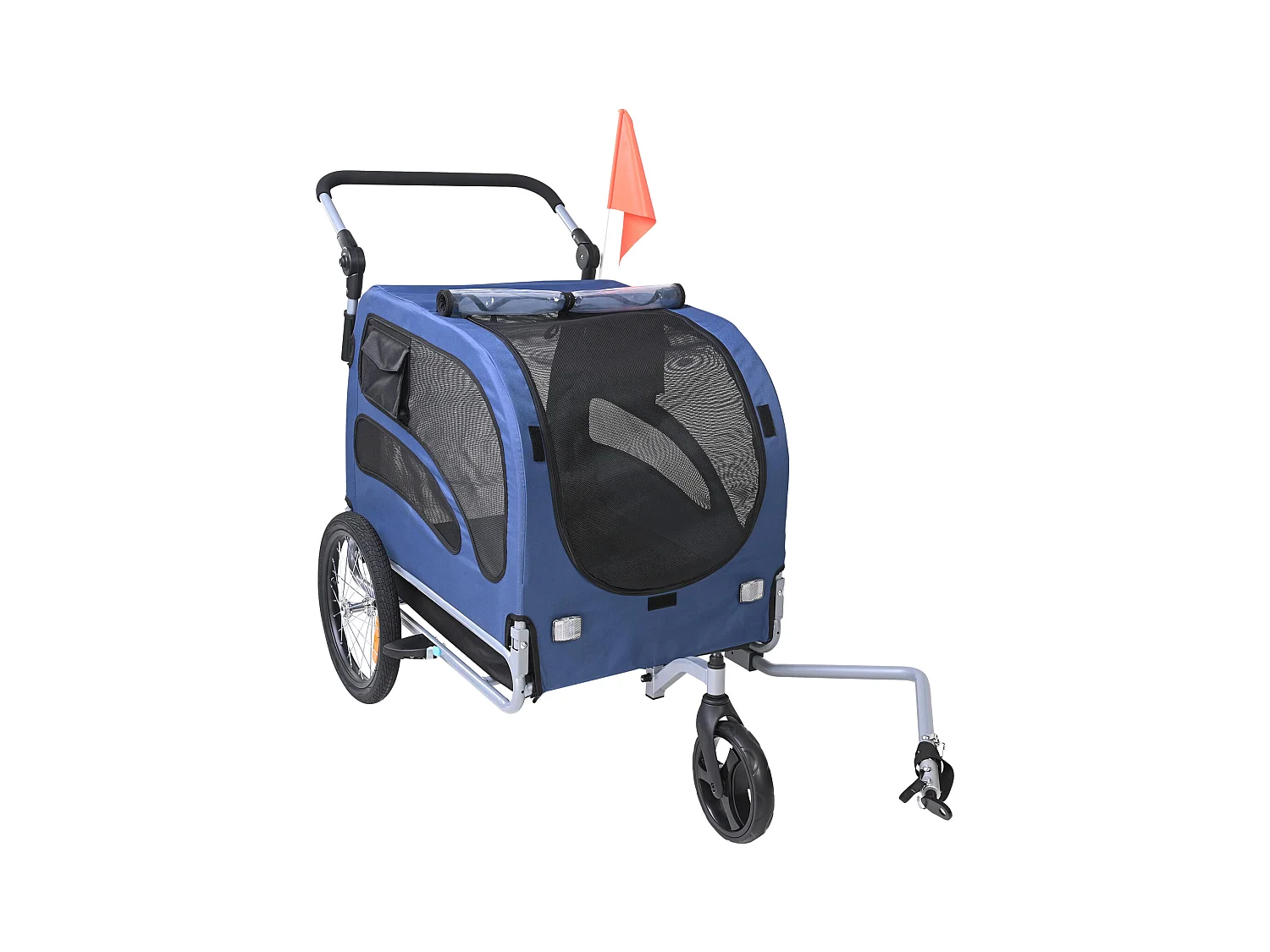 Remorque et Poussette SucceBuy, pour Animaux de Compagnie, Porte-Chien et Chat, Charge de 45 kg, Résistant à L'eau
