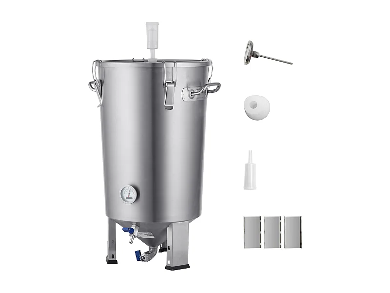 Serbatoio per la Fermentazione, SucceBuy Kit per Serbatoio per la Fermentazione Domestica in Acciaio Inossidabile da 30 L con Fermentatore per Birra