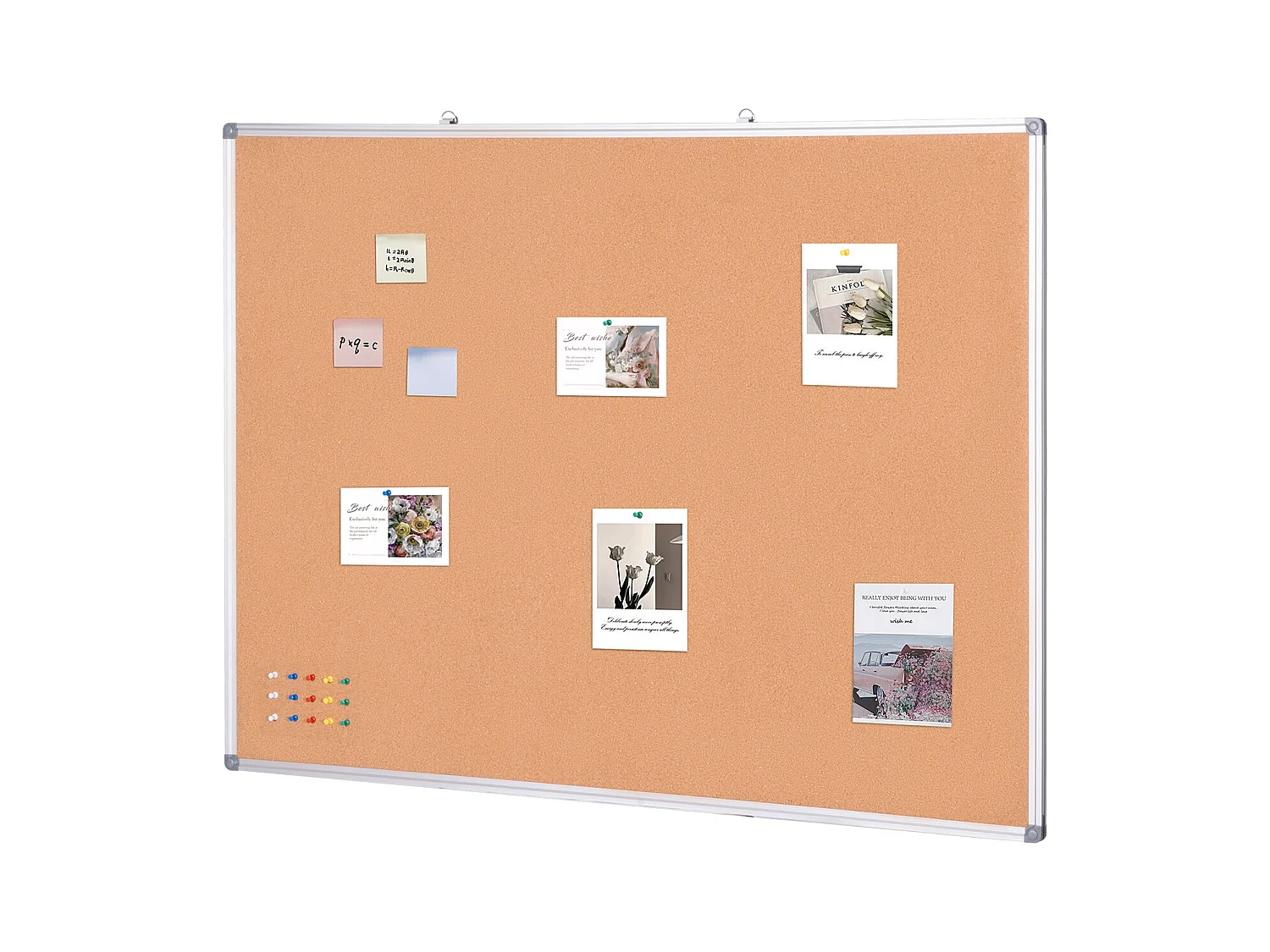 Korkplatte SucceBuy Große Korktafel (121,92 cm × 91,44 cm) – Wand-Display mit Display