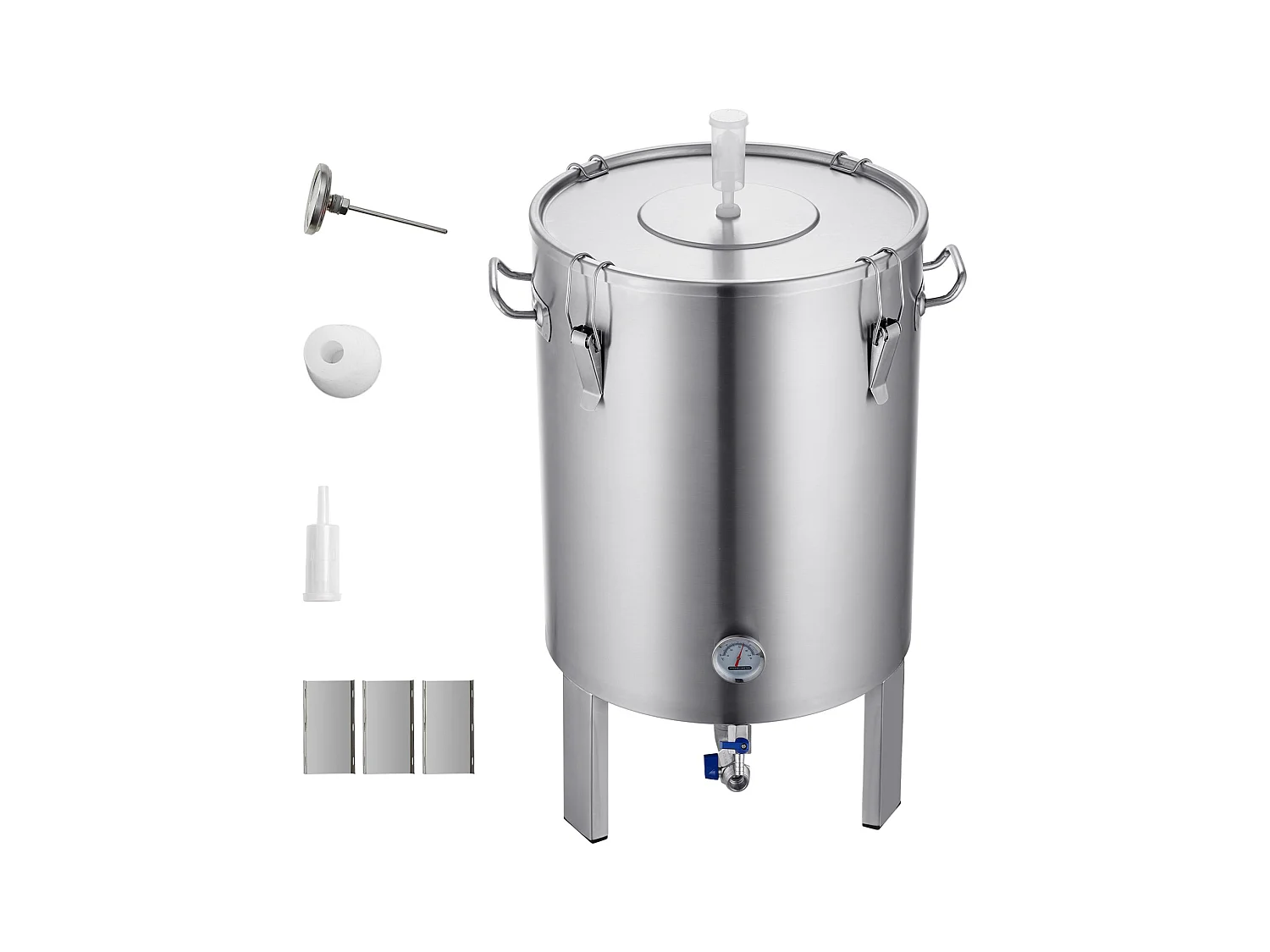 Cuve de Brassage, SucceBuy Ensemble de Cuve de Brassage Maison en Acier Inoxydable de 60 L avec Fermenteur de Bière
