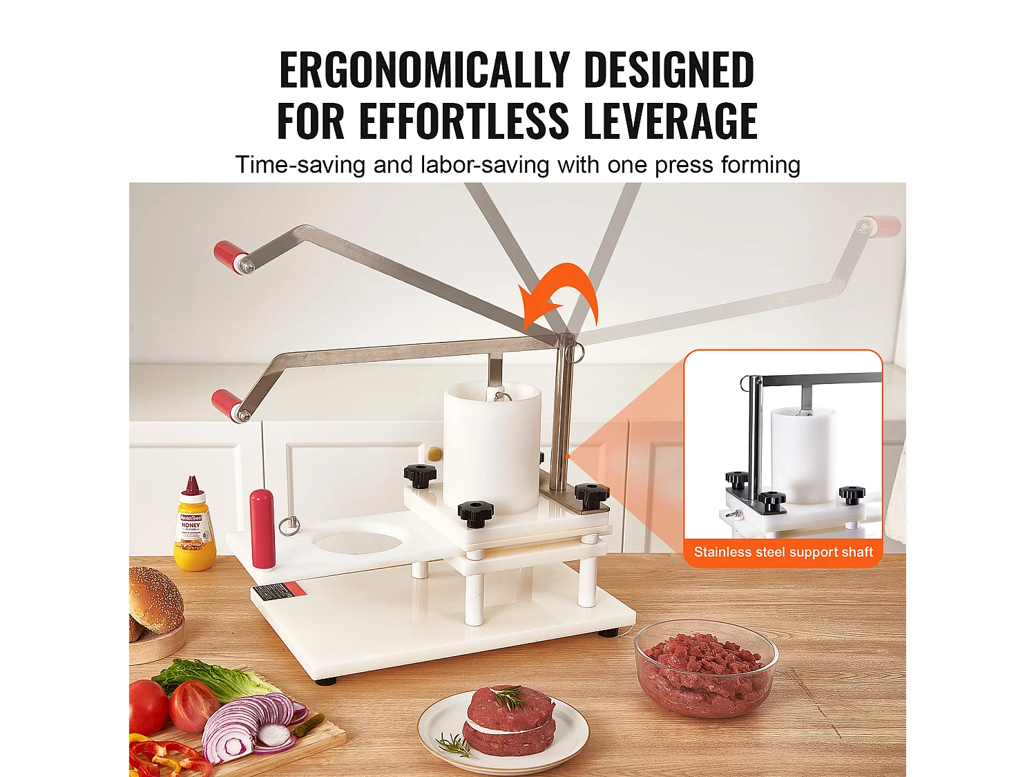 Prasa Do Burgerów SucceBuy Maszyna Do Formowania Mięsa 5 Komercyjna Maszyna Do Kotletów Burgerowych