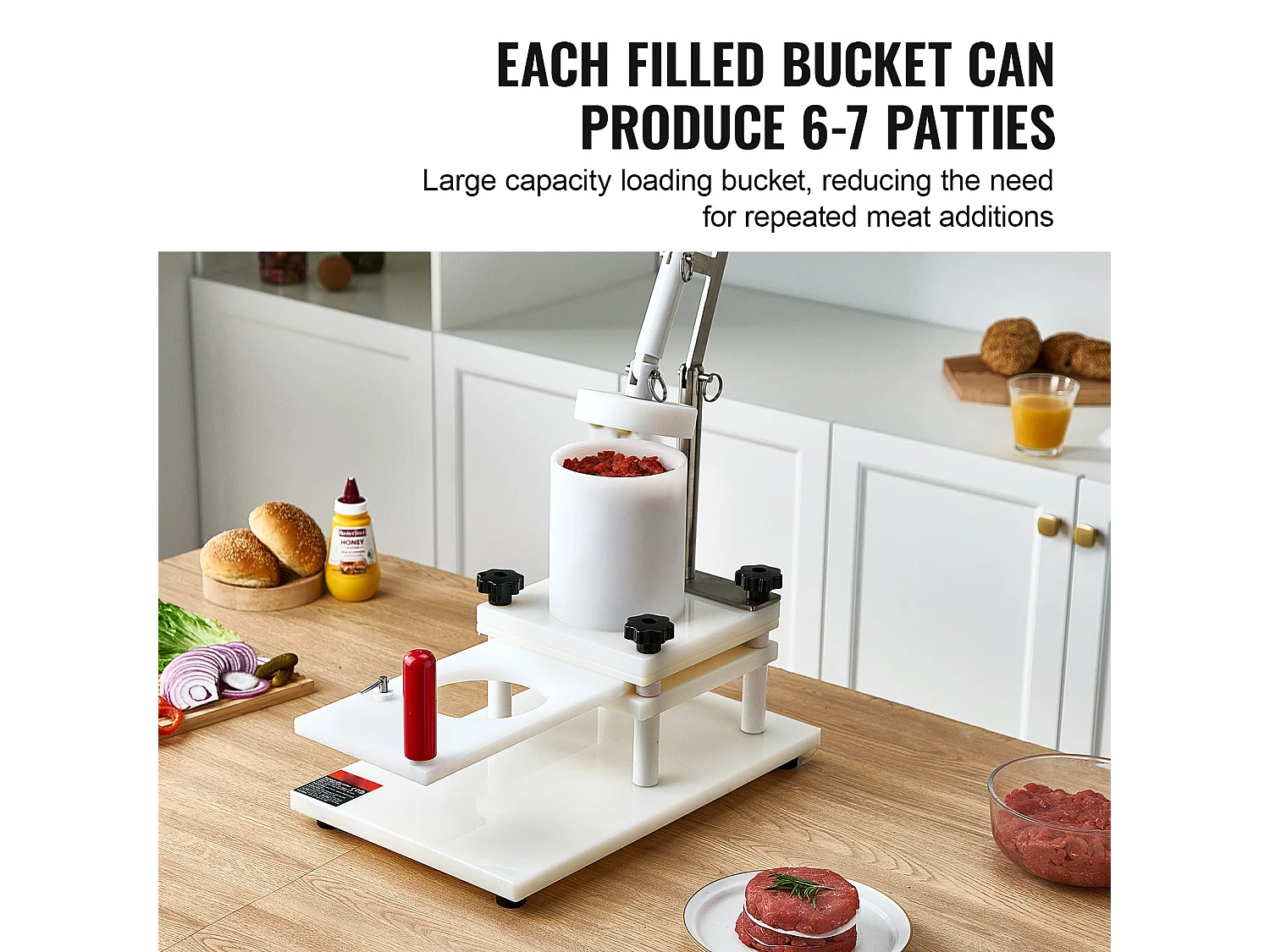 Presse à Burgers SucceBuy Machine de Formage de Presse à Viande 5 Commercial Burger Patty Maker