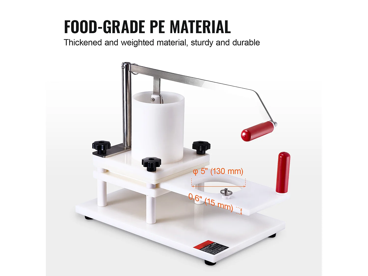 Presse à Burgers SucceBuy Machine de Formage de Presse à Viande 5 Commercial Burger Patty Maker