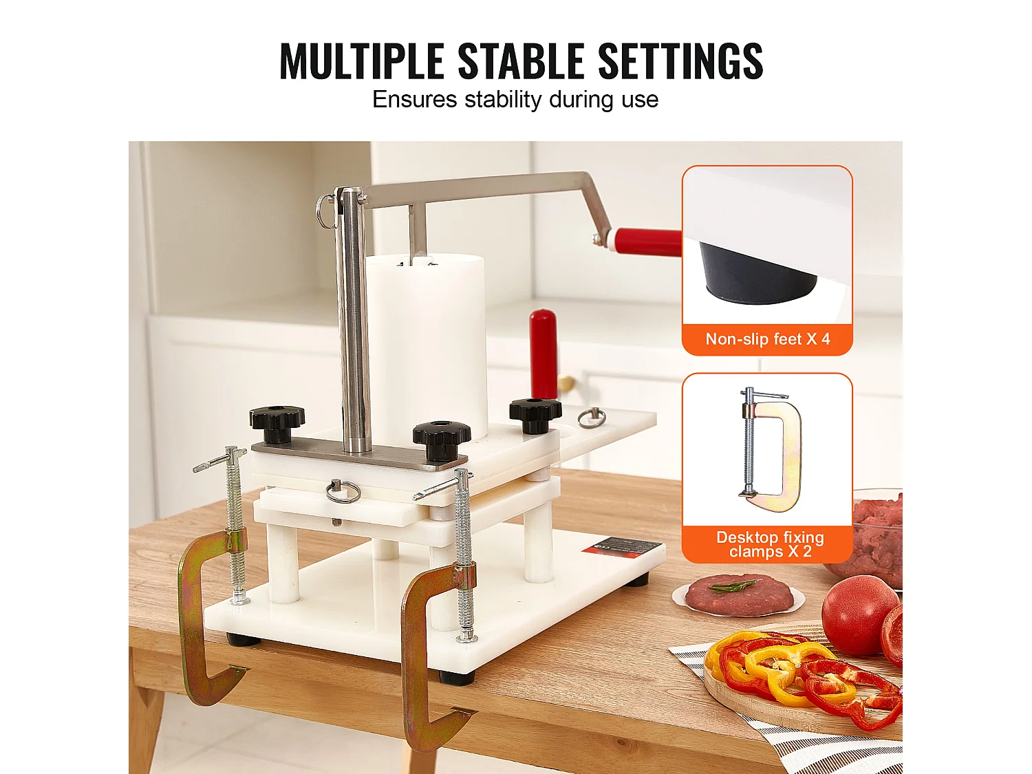 Presse à Burgers SucceBuy Machine de Formage de Presse à Viande 5 Commercial Burger Patty Maker