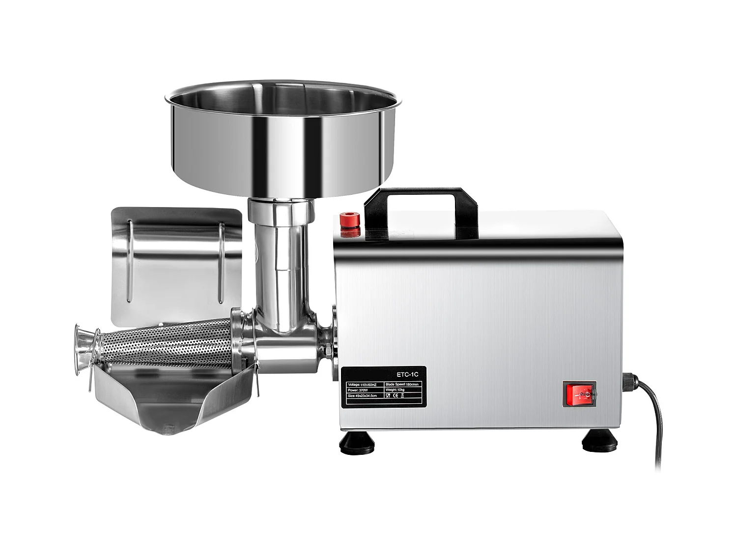 Espremedor De Tomates Elétrico SucceBuy Espremedor De Tomates Elétrico 370 W, Picadora Em Aço Inoxidável, Peneira Alimentar E Máquina De Molho