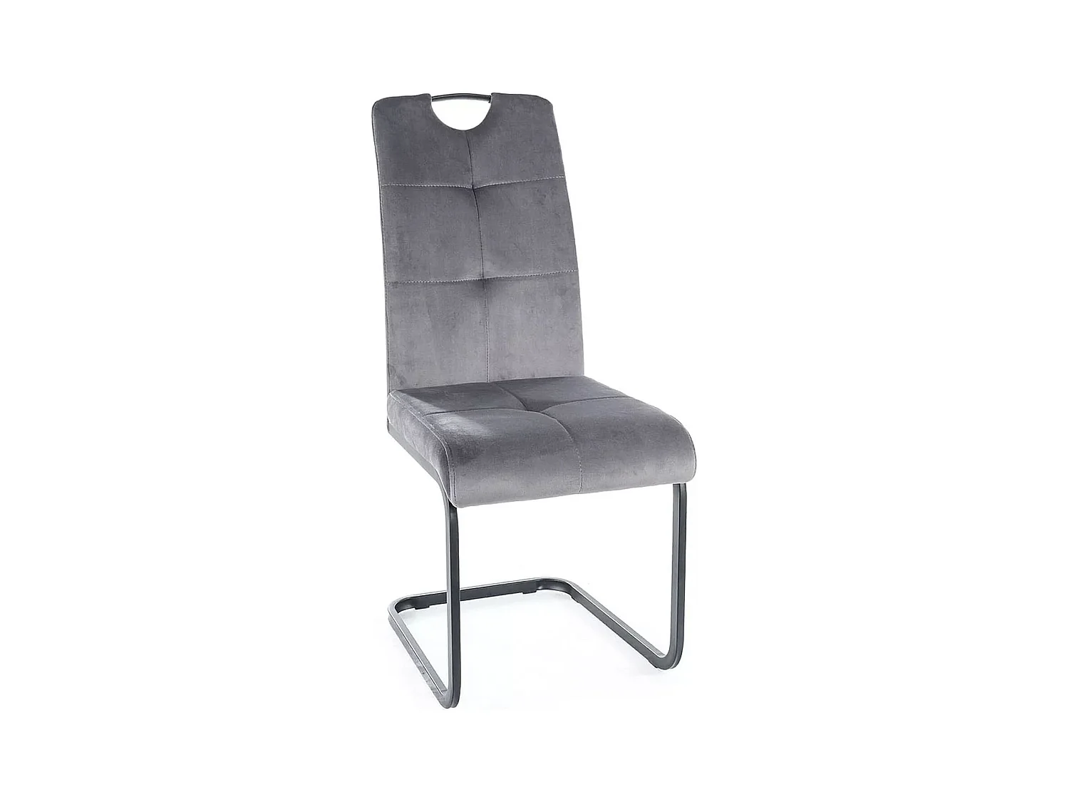Stuhl Axo V /Metall&Stoffbezug/Schwarz&Grau