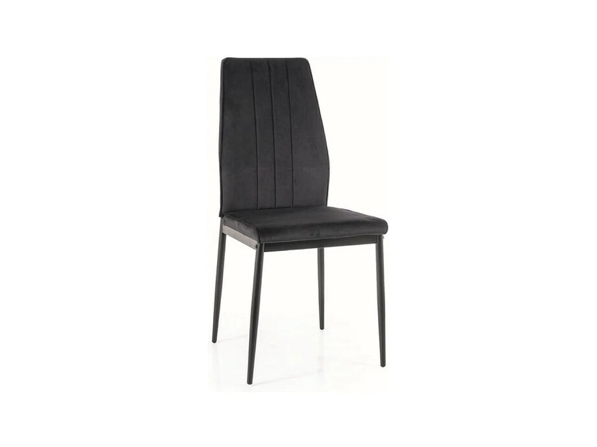 Stuhl Atom Velvet/Metall&Stoffbezug/Schwarz