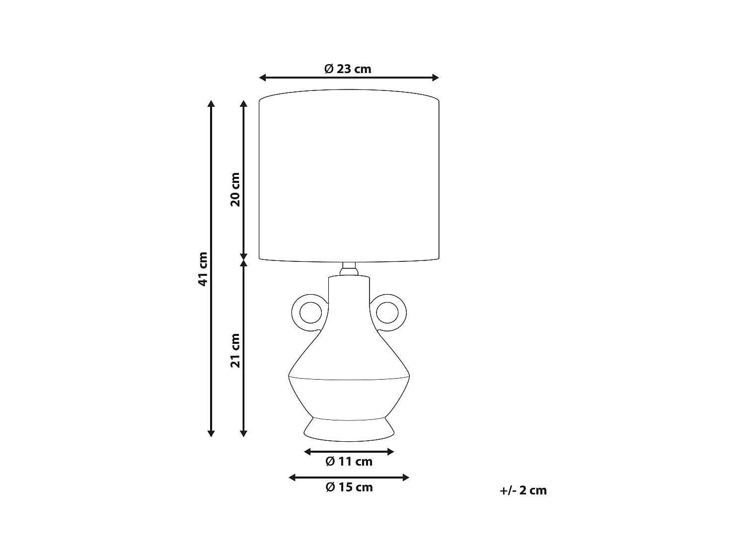Lampe à poser KERULEN Céramique Beige