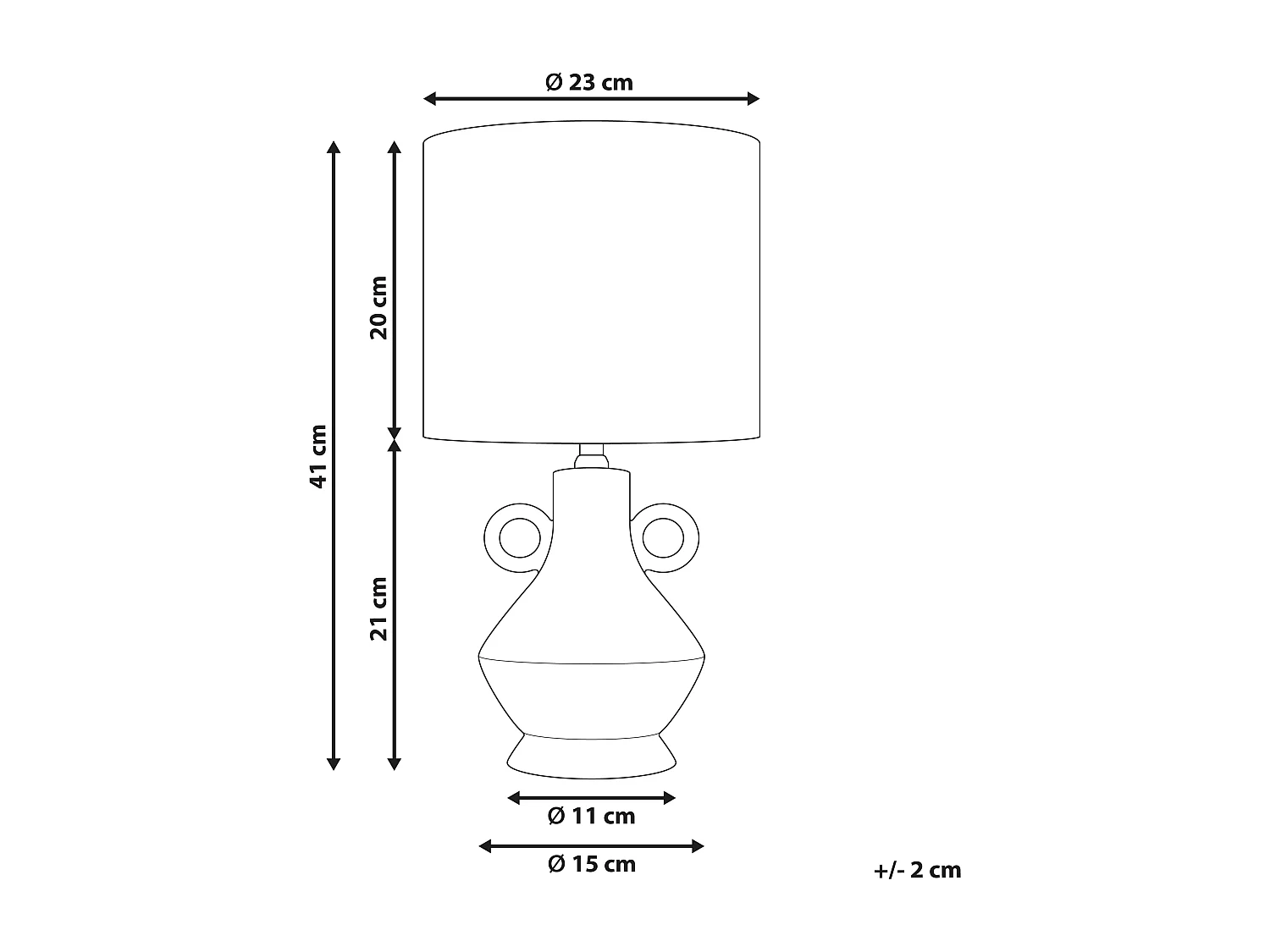 Lampe à poser KERULEN Céramique Beige