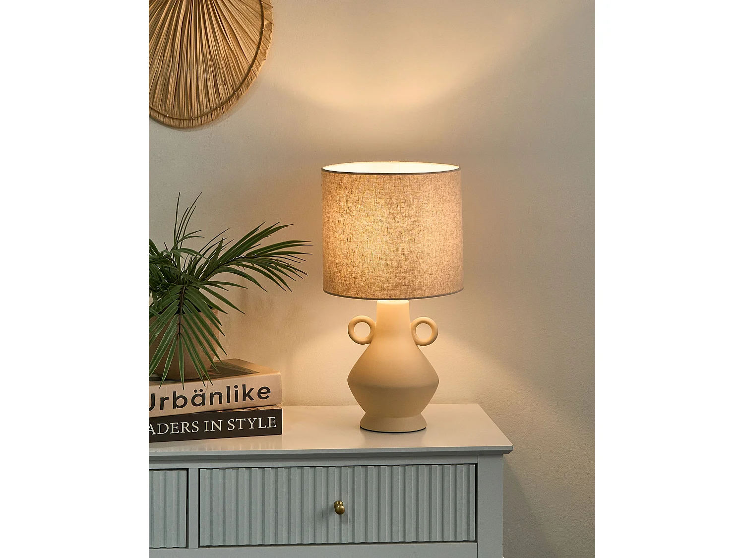Table Lamp KERULEN Ceramic Beige