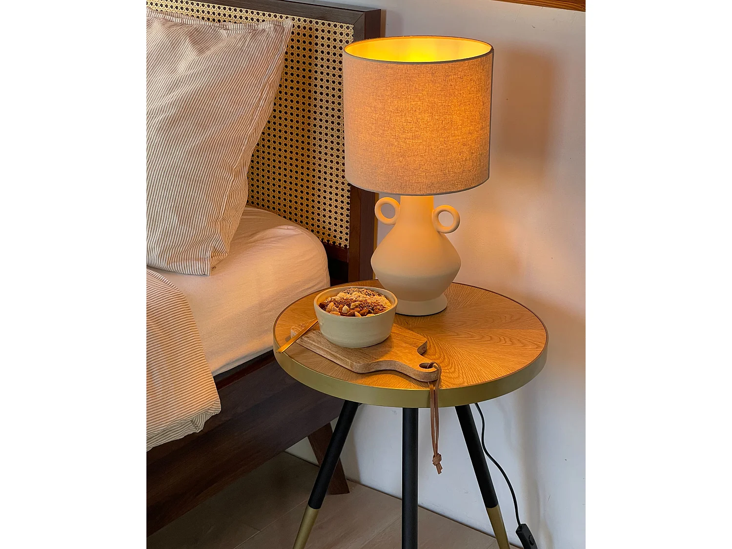 Lampe à poser KERULEN Céramique Beige