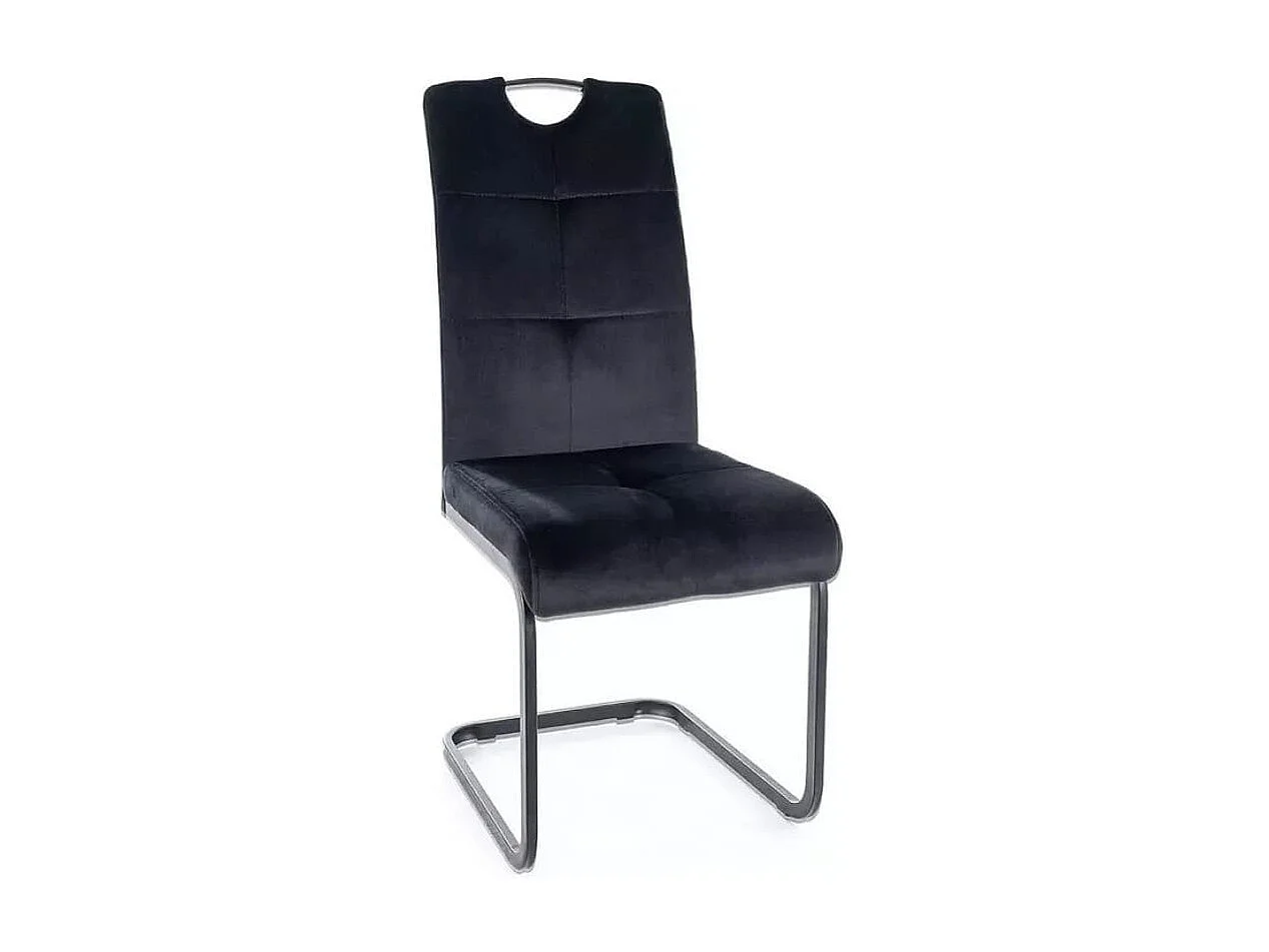 Stuhl Axo V /Metall&Stoffbezug/Schwarz