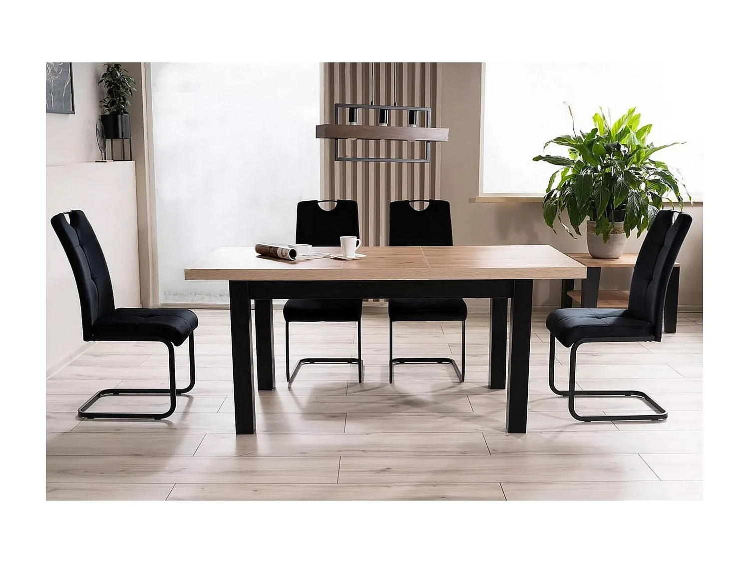 Stuhl Axo V /Metall&Stoffbezug/Schwarz