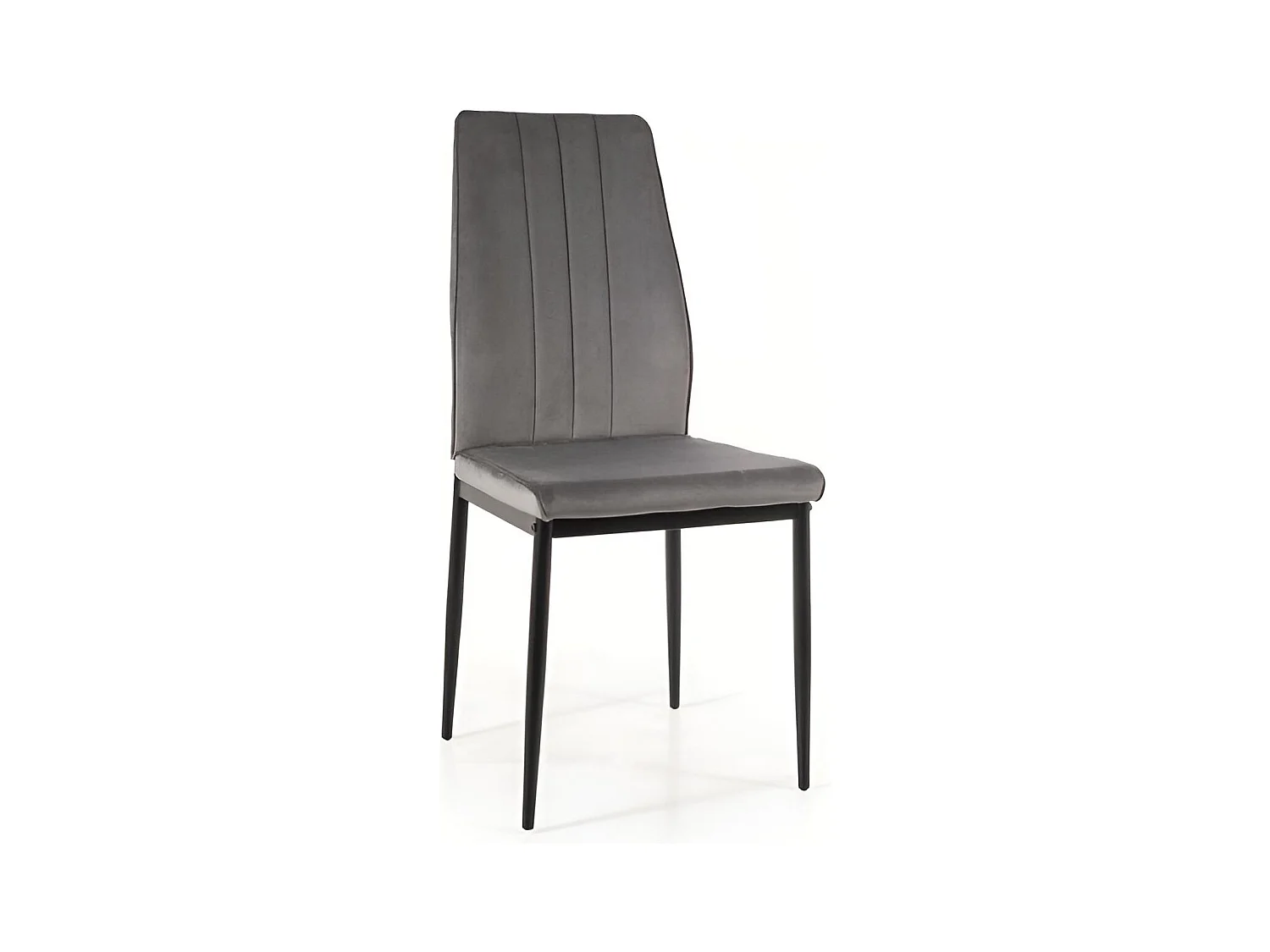 Stuhl Atom Velvet/Metall&Stoffbezug/Grau