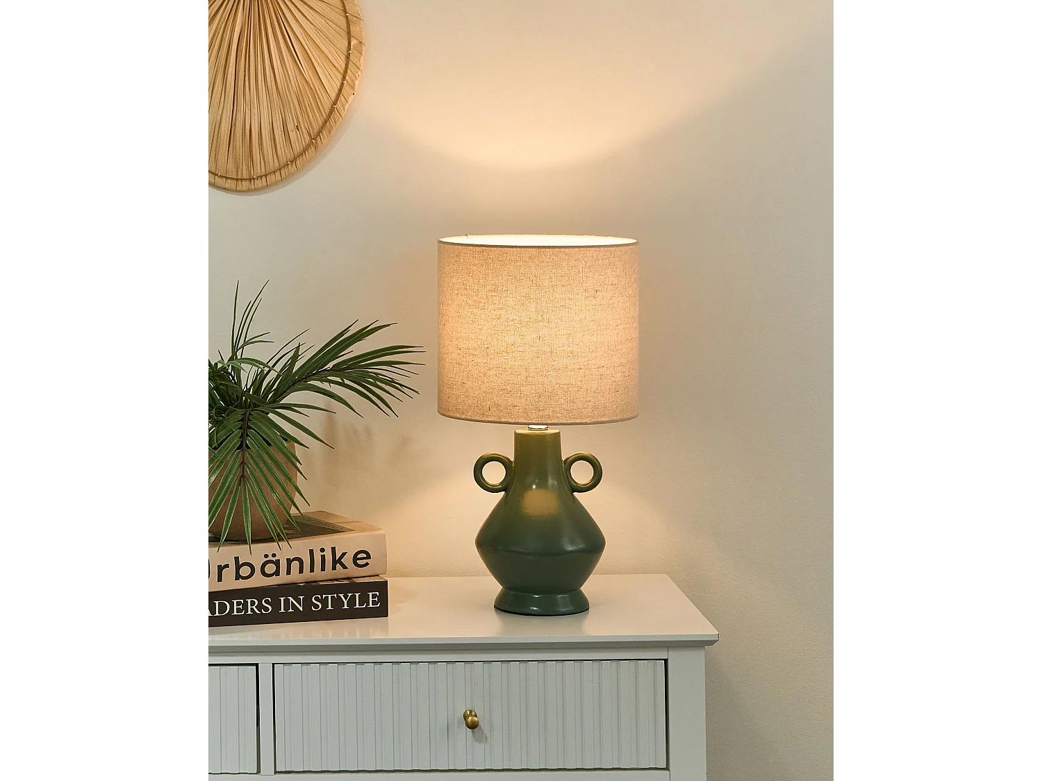Table Lamp KERULEN Ceramic Green