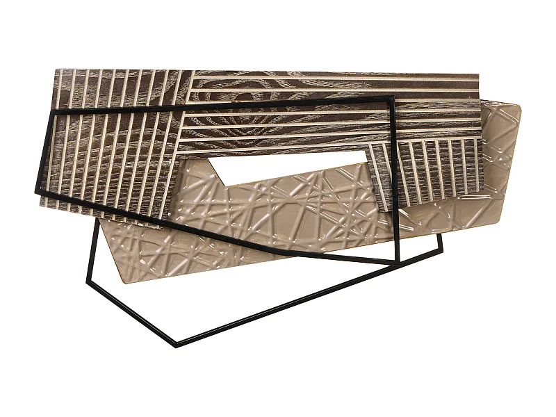 Décoration murale ENNIS Métal 36 cm Marron