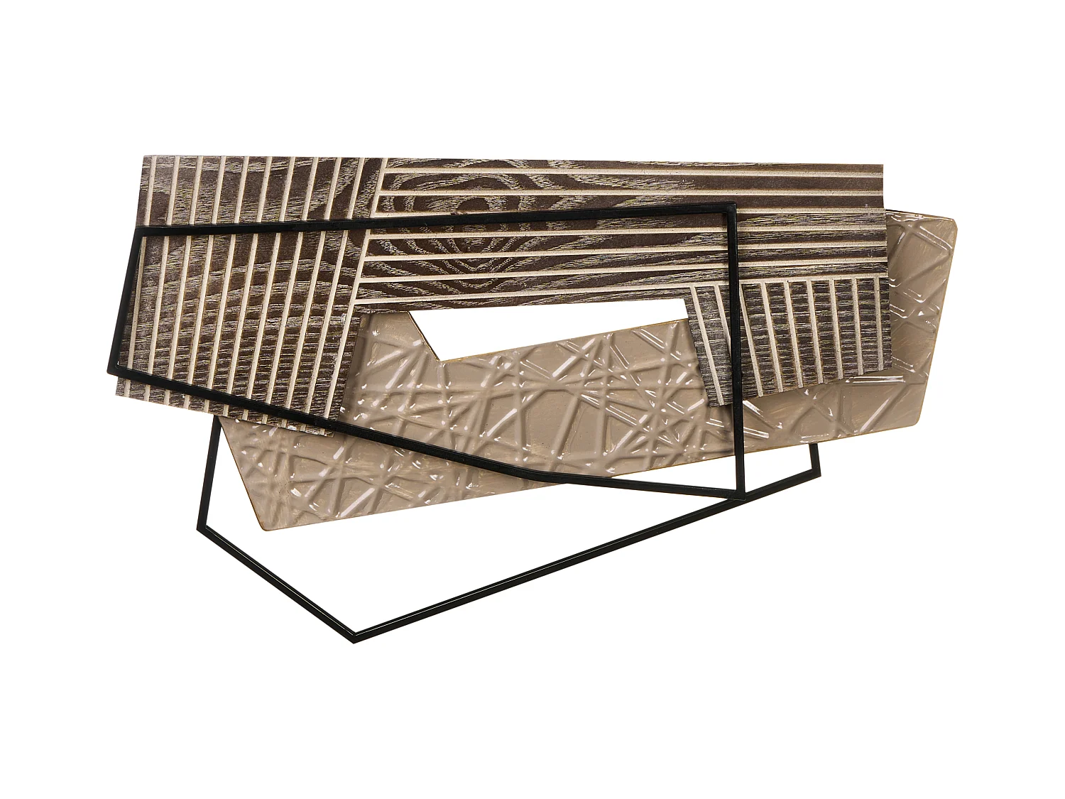 Décoration murale ENNIS Métal 36 cm Marron