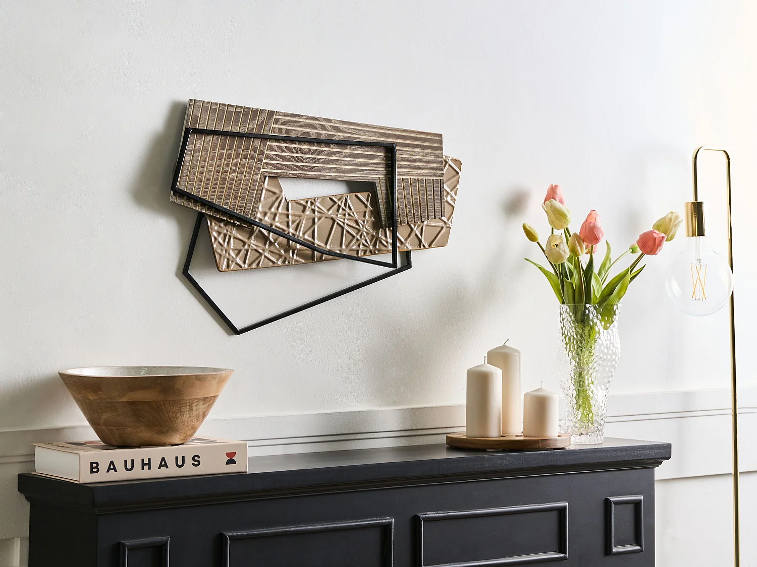 Décoration murale ENNIS Métal 36 cm Marron