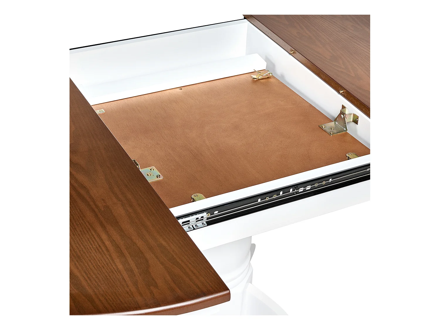 Table de salle à manger extensible AKRON Frêne marron 106/150 cm 106 cm Bois