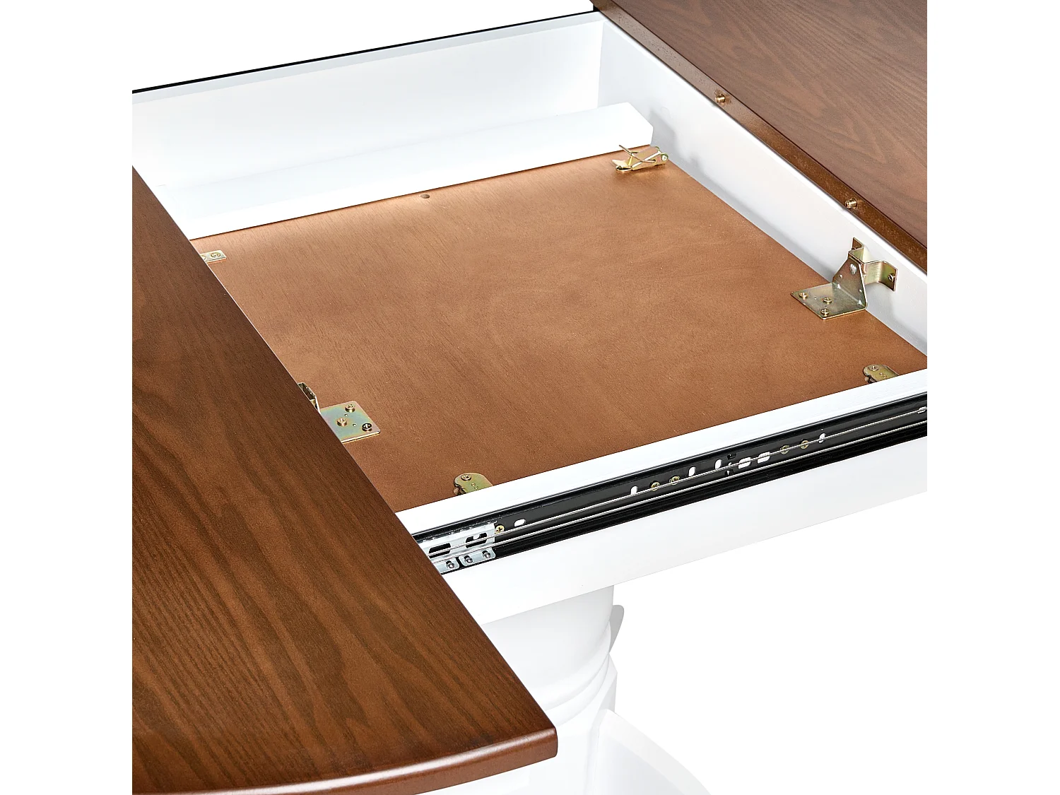 Table de salle à manger extensible AKRON Frêne marron 106/150 cm 106 cm Bois