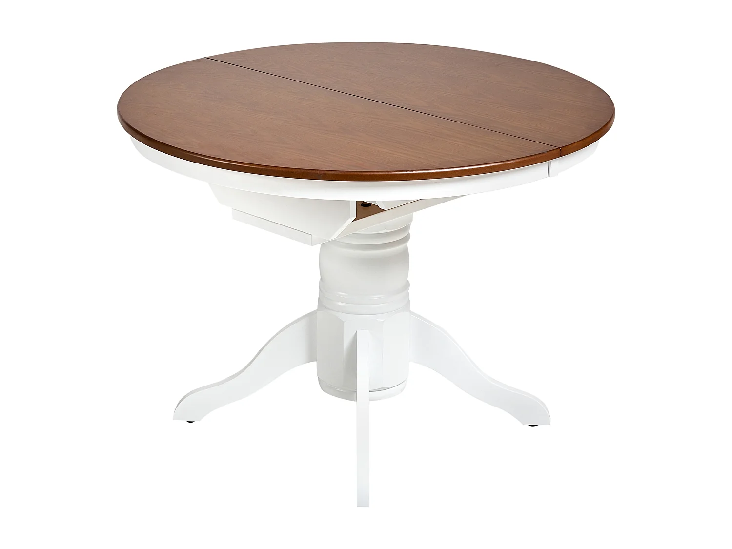Table de salle à manger extensible AKRON Frêne marron 106 cm Bois 106/150 cm