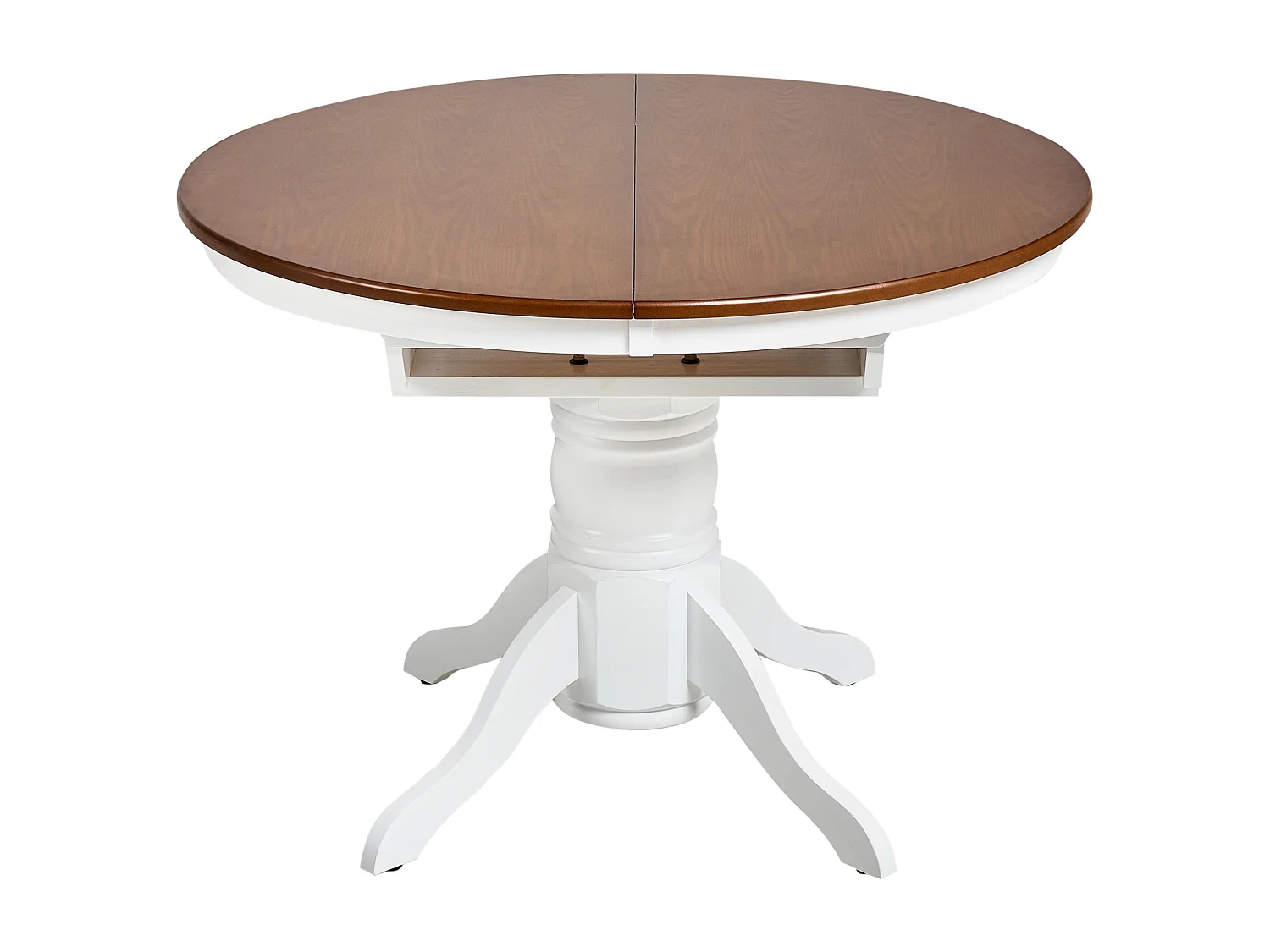 Table de salle à manger extensible AKRON Frêne marron 106 cm Bois 106/150 cm