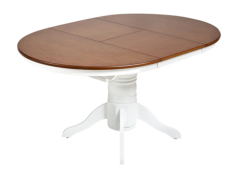 Table de salle à manger extensible AKRON Frêne marron 106/150 cm 106 cm Bois
