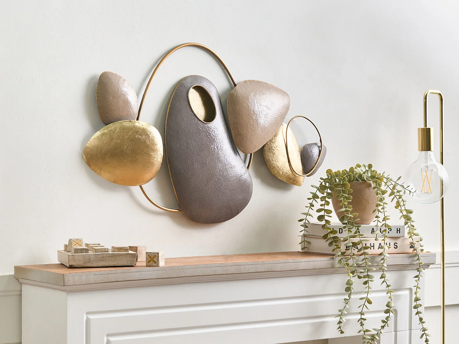 Décoration murale CLANE Métal 46 cm Doré