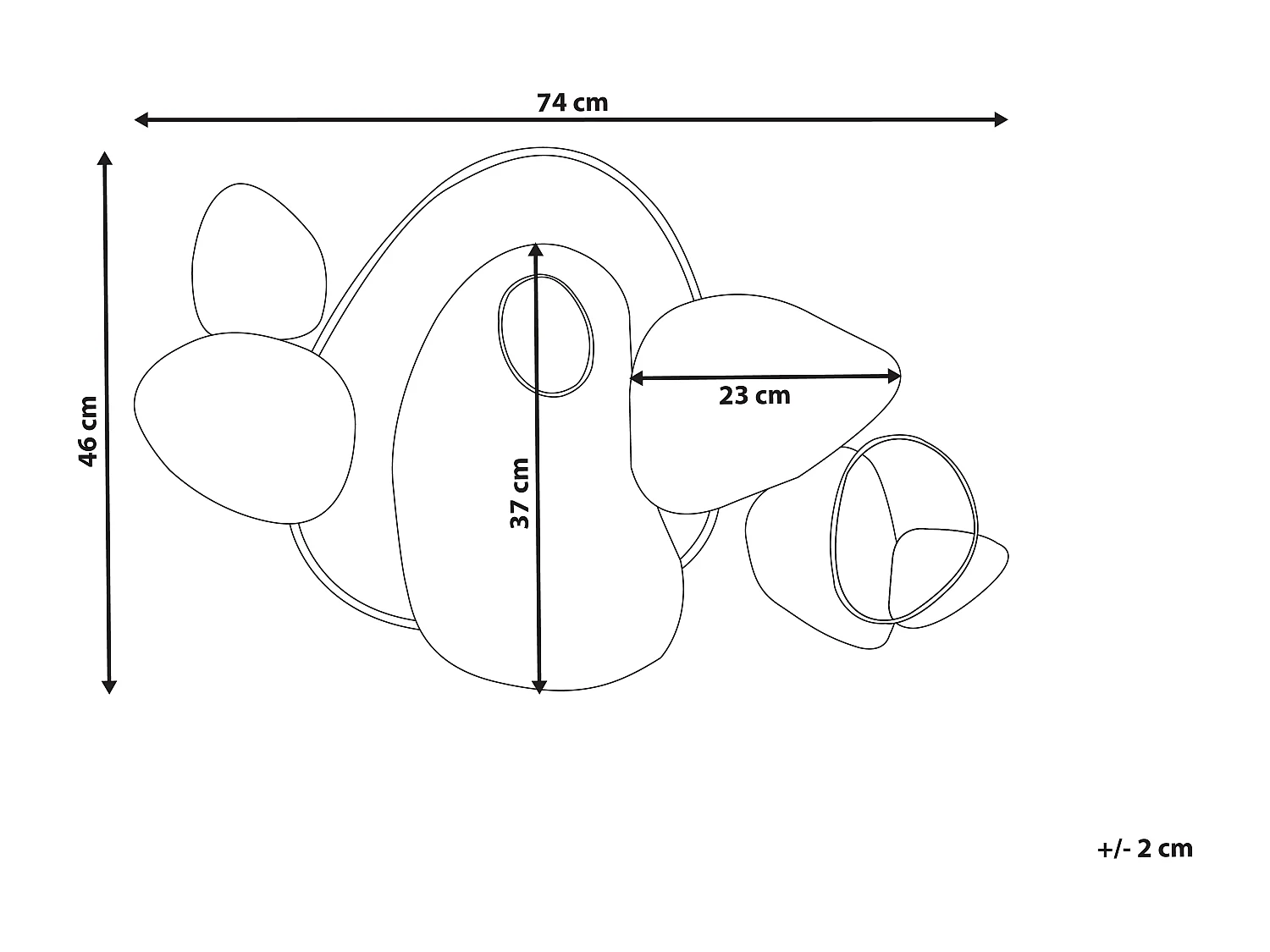 Décoration murale CLANE Métal 46 cm Doré