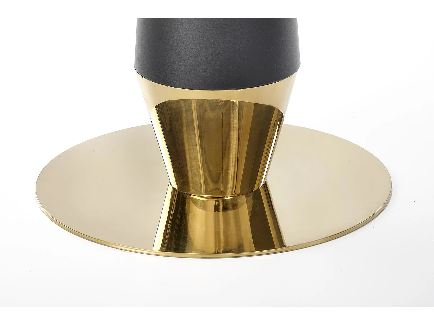 Tavolo da pranzo Molina (o60x74)/Ceramica/Nero e Oro