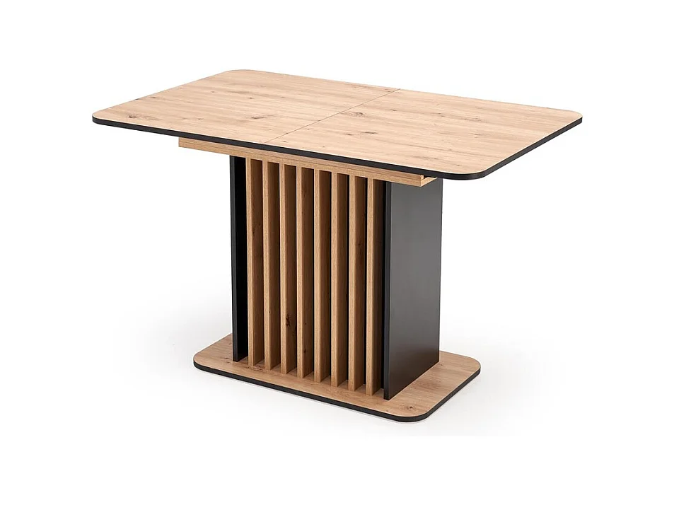 Esstisch Wilsson (77x120-158)/Erweiterbar/Möbelplatte/Braun&Schwarz