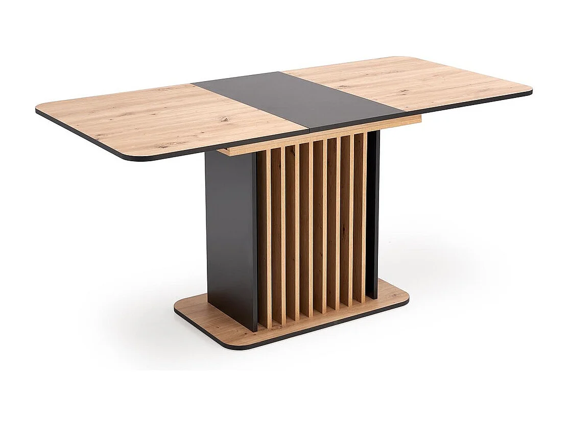 Esstisch Wilsson (77x120-158)/Erweiterbar/Möbelplatte/Braun&Schwarz