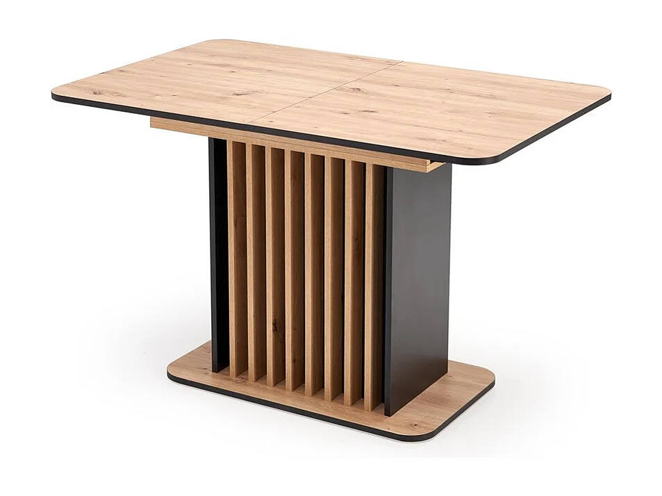 Esstisch Wilsson (77x120-158)/Erweiterbar/Möbelplatte/Braun&Schwarz