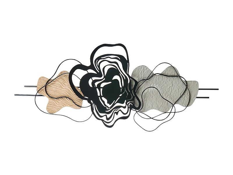 Décoration murale SALLINS Métal 48 cm Noir