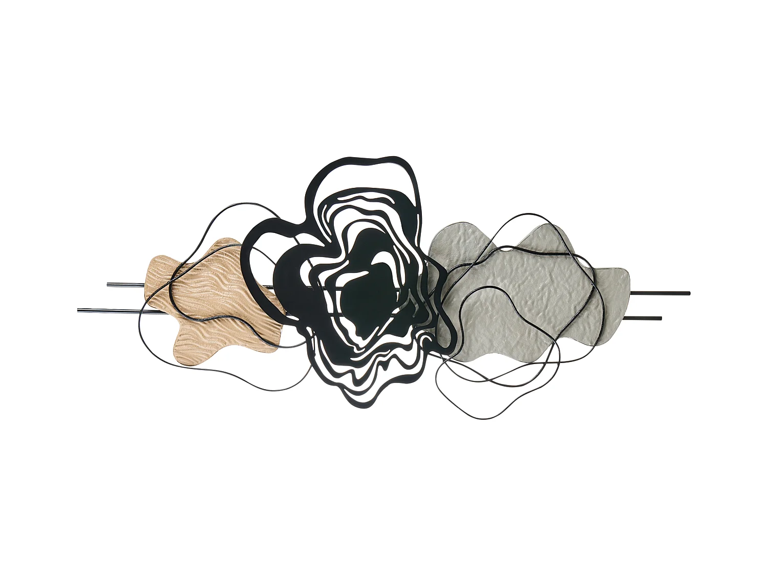 Décoration murale SALLINS Métal 48 cm Noir