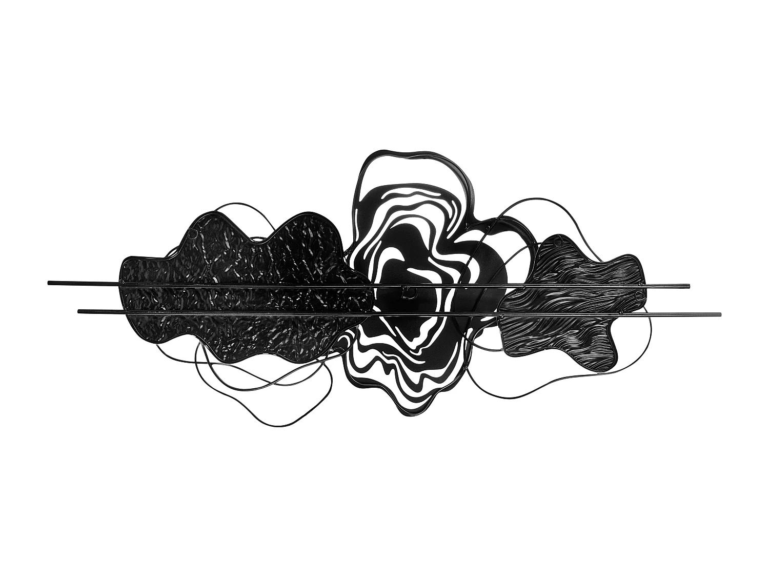 Décoration murale SALLINS Métal 48 cm Noir