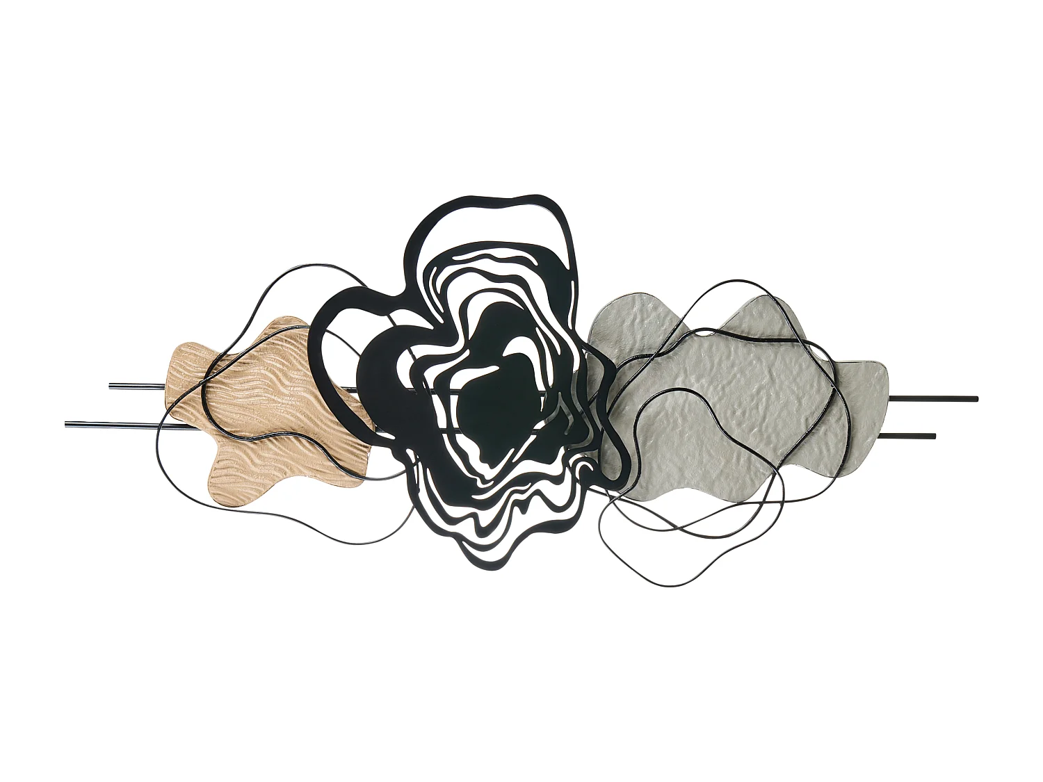 Décoration murale SALLINS Métal 48 cm Noir