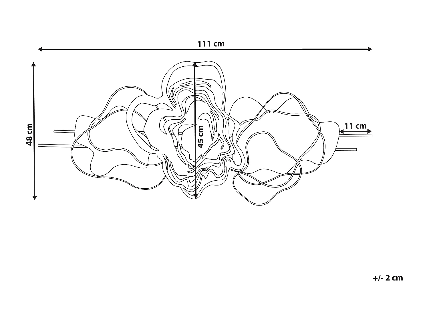 Décoration murale SALLINS Métal 48 cm Noir