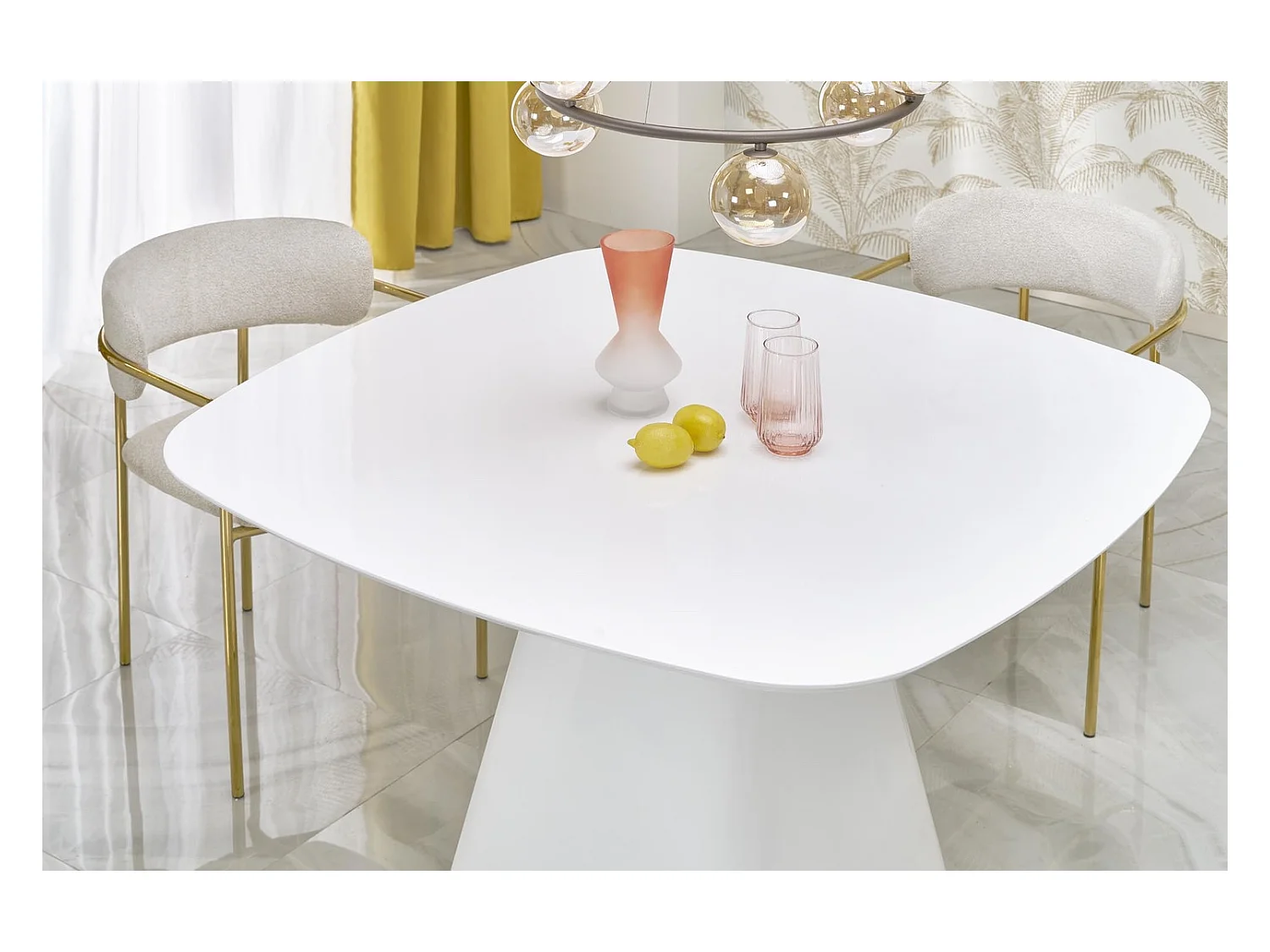 Tavolo da pranzo Flavio/MDF/Bianco