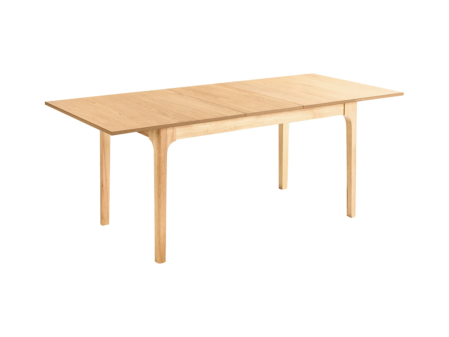 Table de salle à manger extensible DELMAS Frêne clair 160/200 cm 90 cm