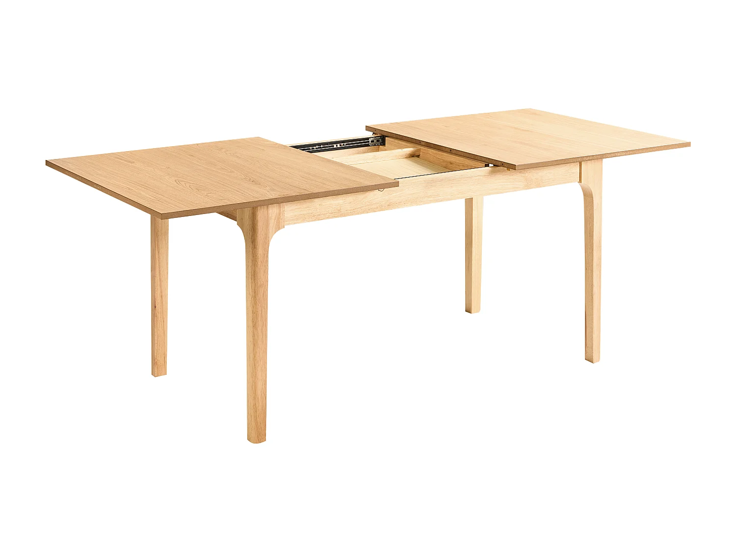 Table de salle à manger extensible DELMAS Frêne clair 160/200 cm 90 cm