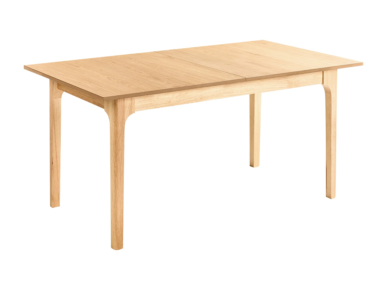 Table de salle à manger extensible DELMAS Frêne clair 160/200 cm 90 cm