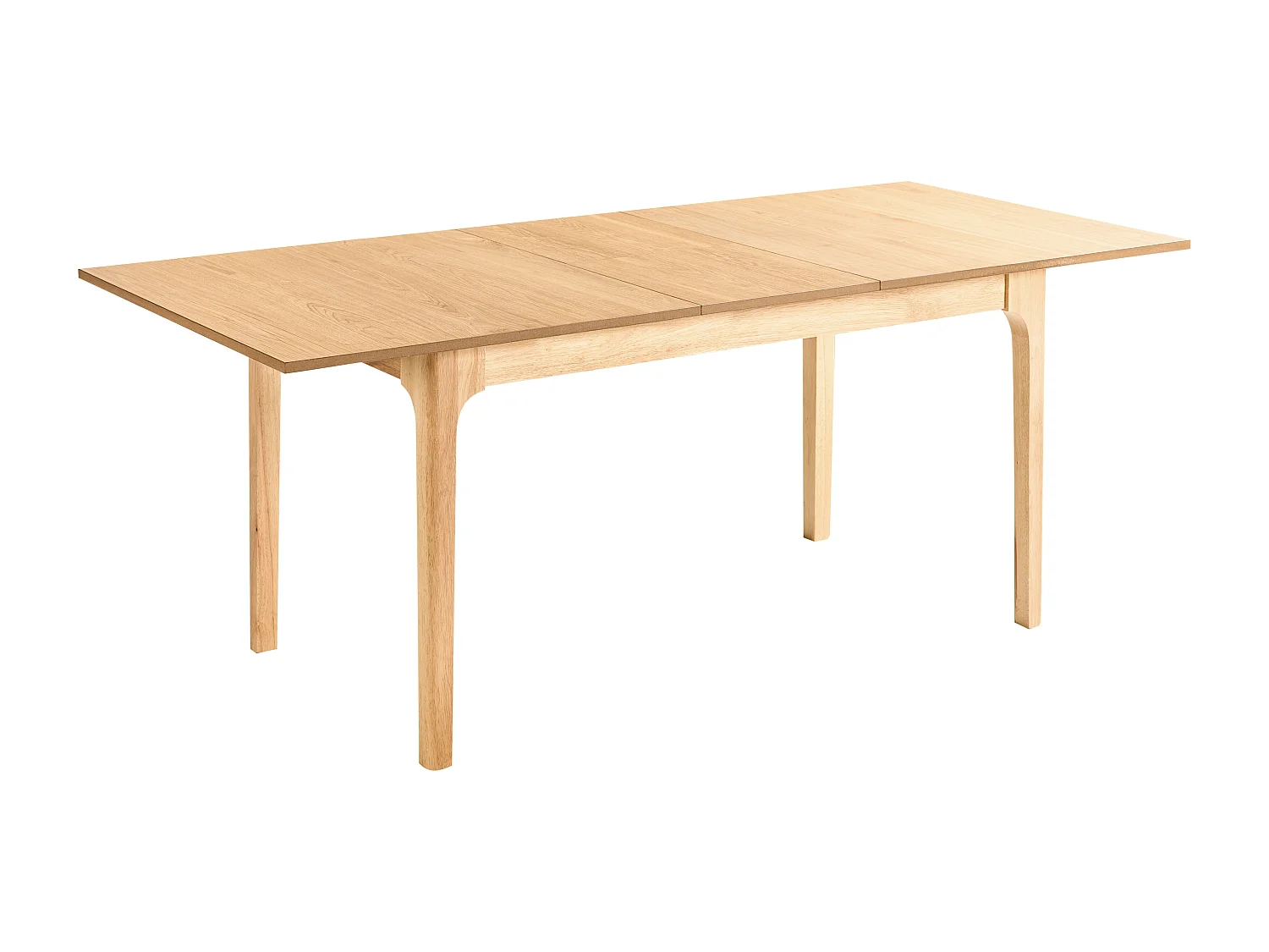 Table de salle à manger extensible DELMAS Frêne clair 160/200 cm 90 cm