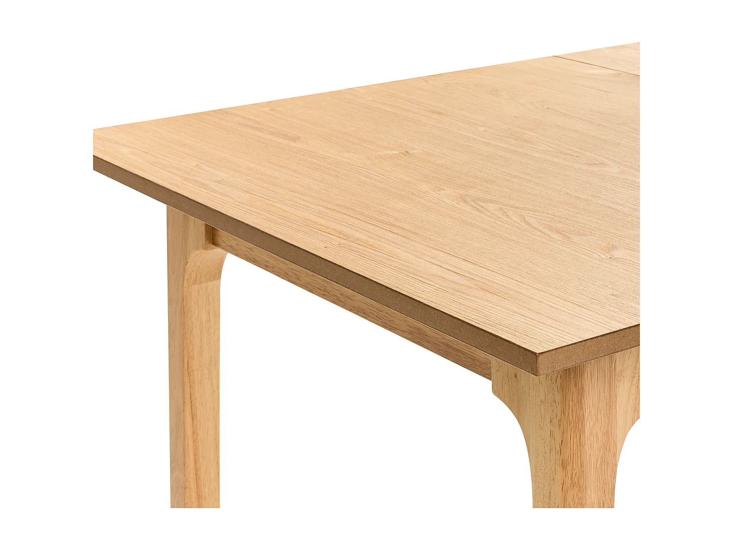 Table de salle à manger extensible DELMAS Frêne clair 160/200 cm 90 cm
