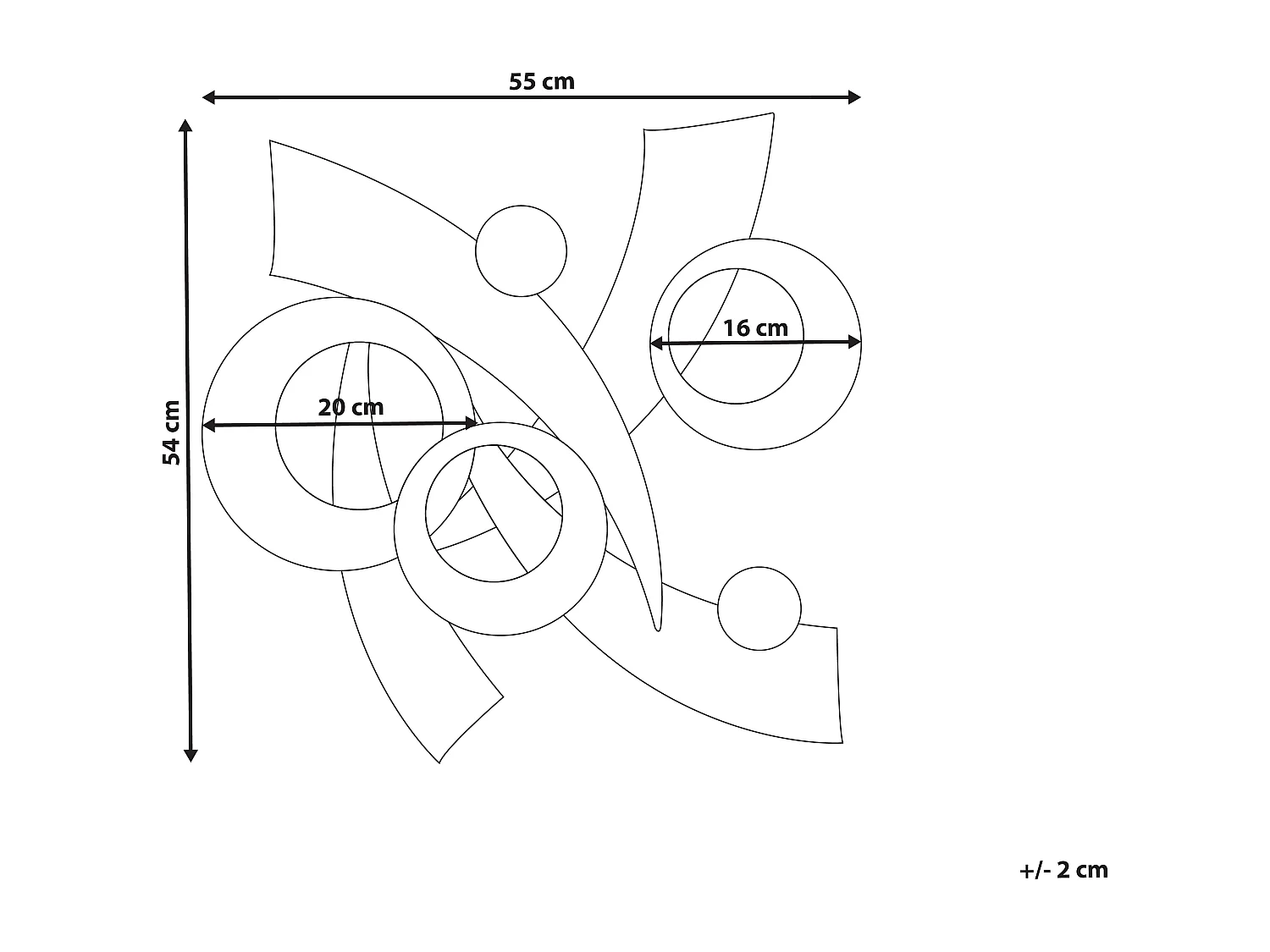Décoration murale FENIT Métal 54 cm Doré