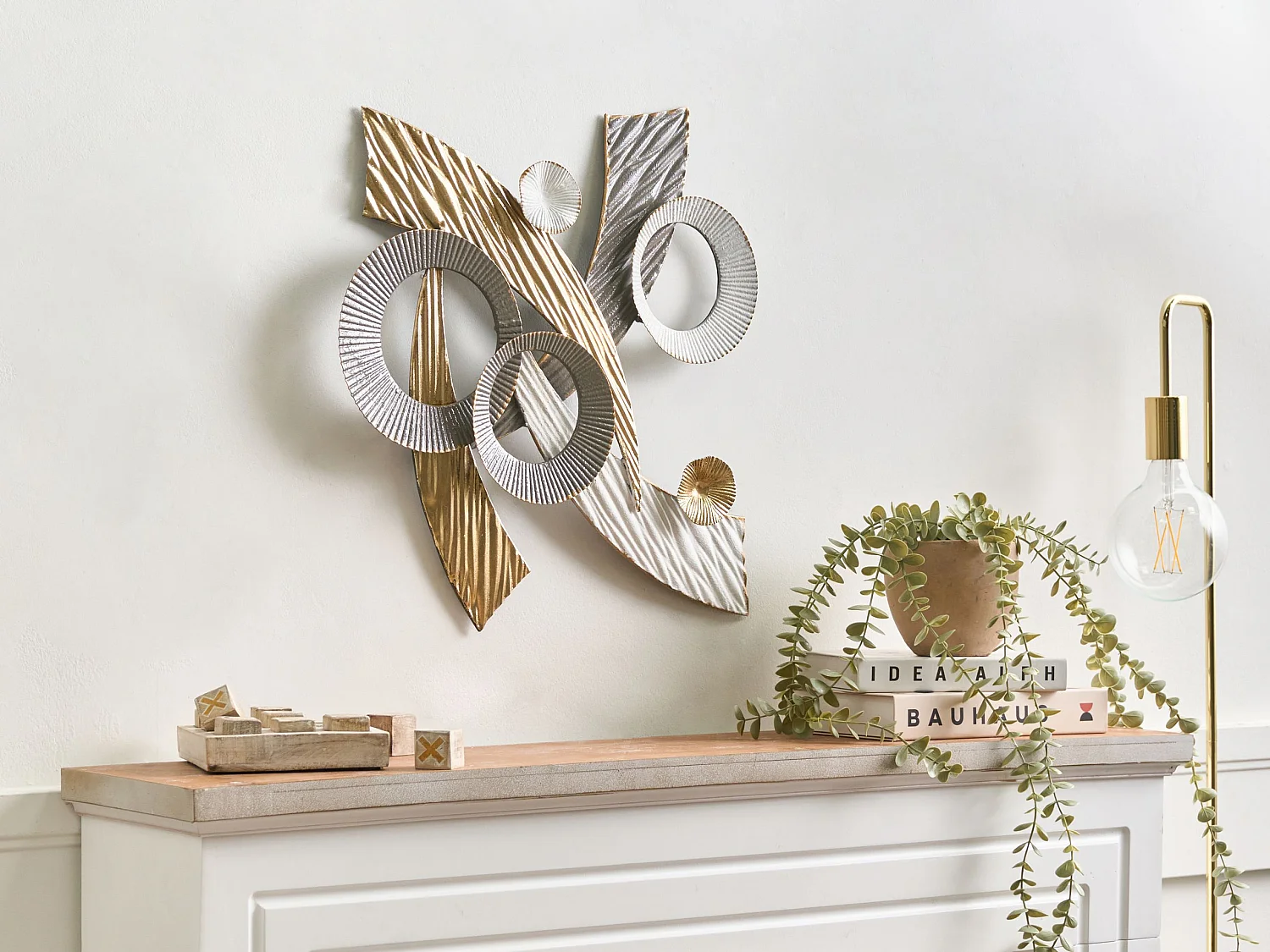 Décoration murale FENIT Métal 54 cm Doré