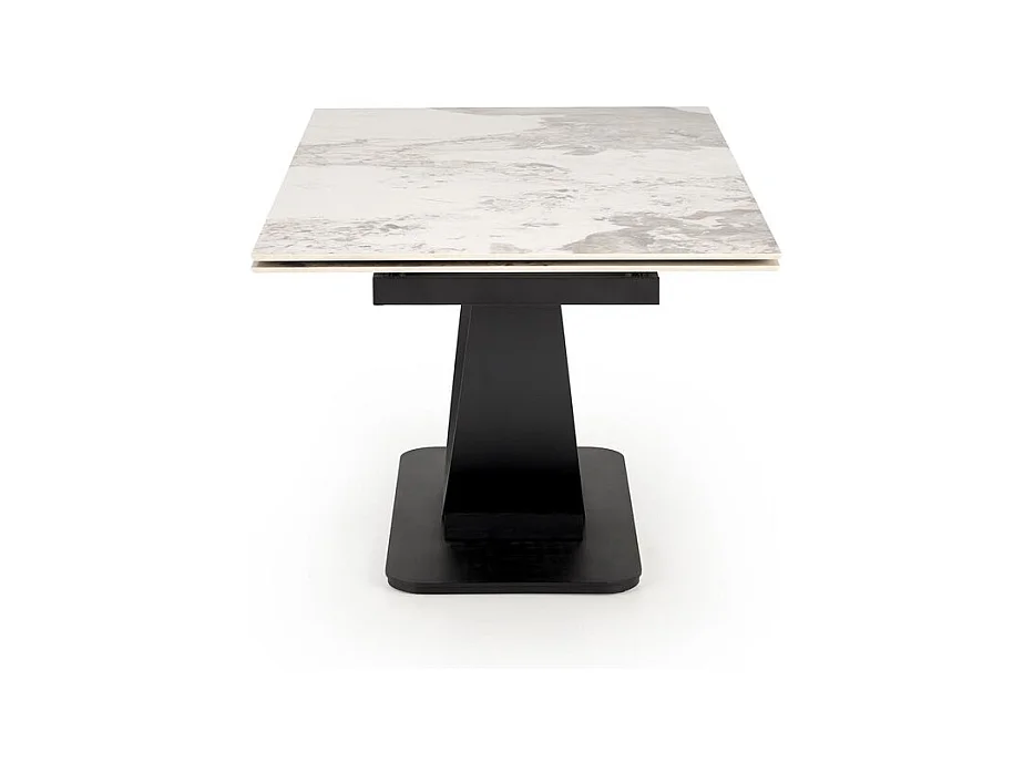 Table à manger Fernando (90x160-240)/Extensible/Céramique/Noir et Gris